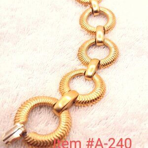A Gold serpentine Bracelet. Item # A-240.  wt.  58 grams.